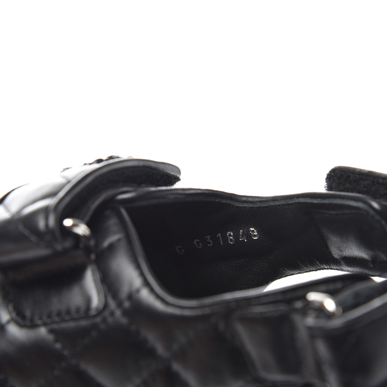 Chanel Lambskin Velcro Dad Sandals 37.5 Black 8 of 9