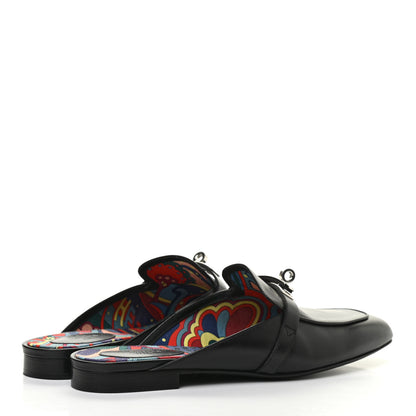 Hermes Goatskin Oz Mules 40 Black 4 of 7