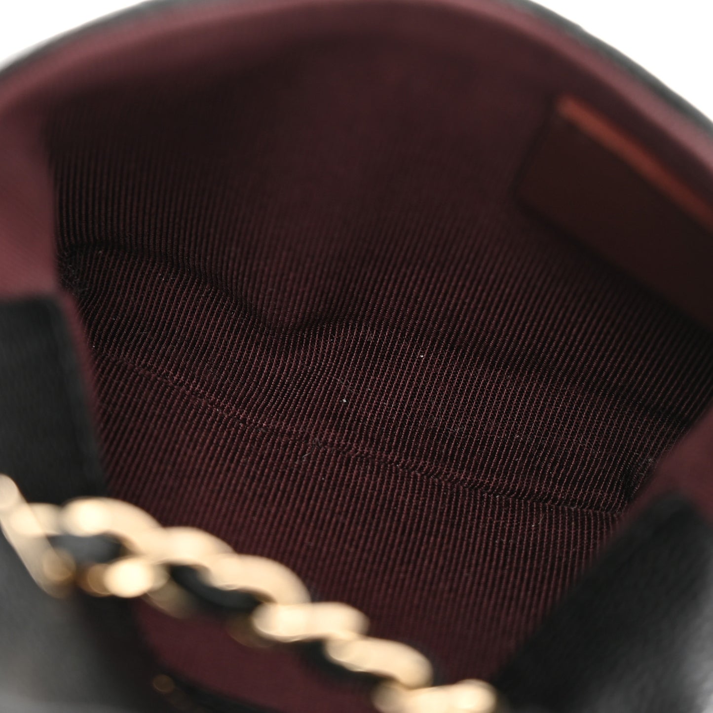 Caviar Quilted Mini Chain Belt Bag Black