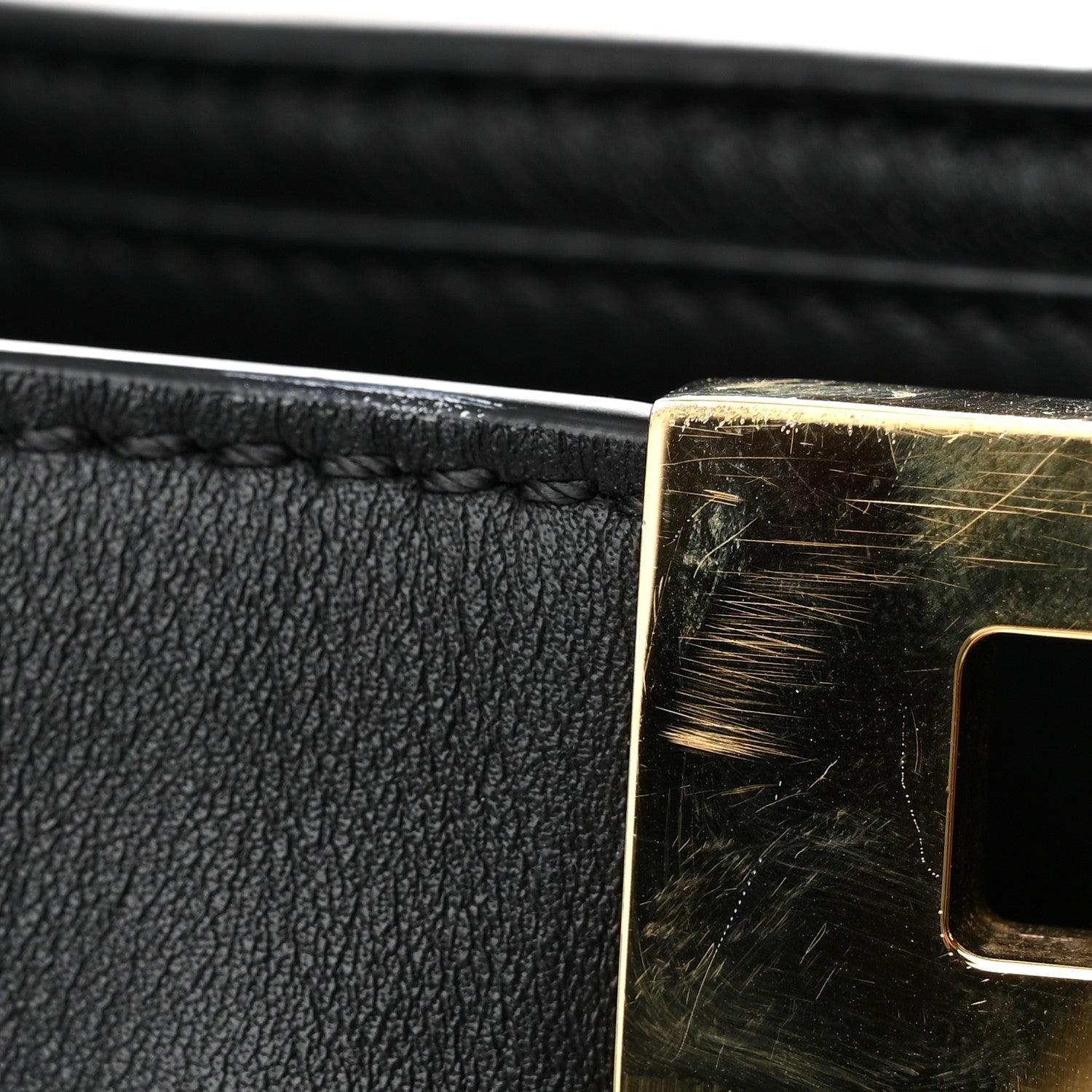 Fendi Vitello Seta Shearling FF 1974 Large Peekaboo X-Lite Black 12 of 13