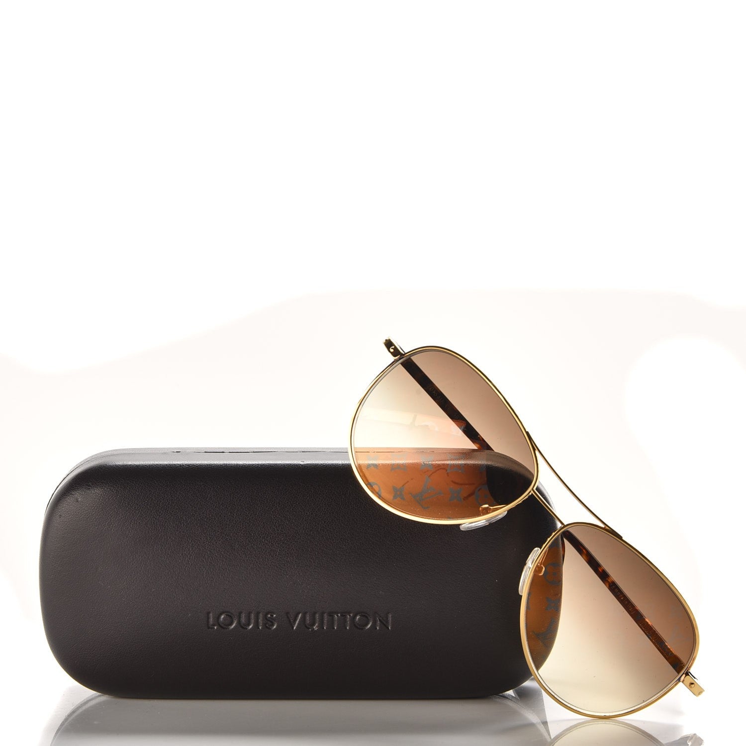 Louis Vuitton Conspiration Pilote Sunglasses Z0164U Gold 7 of 7