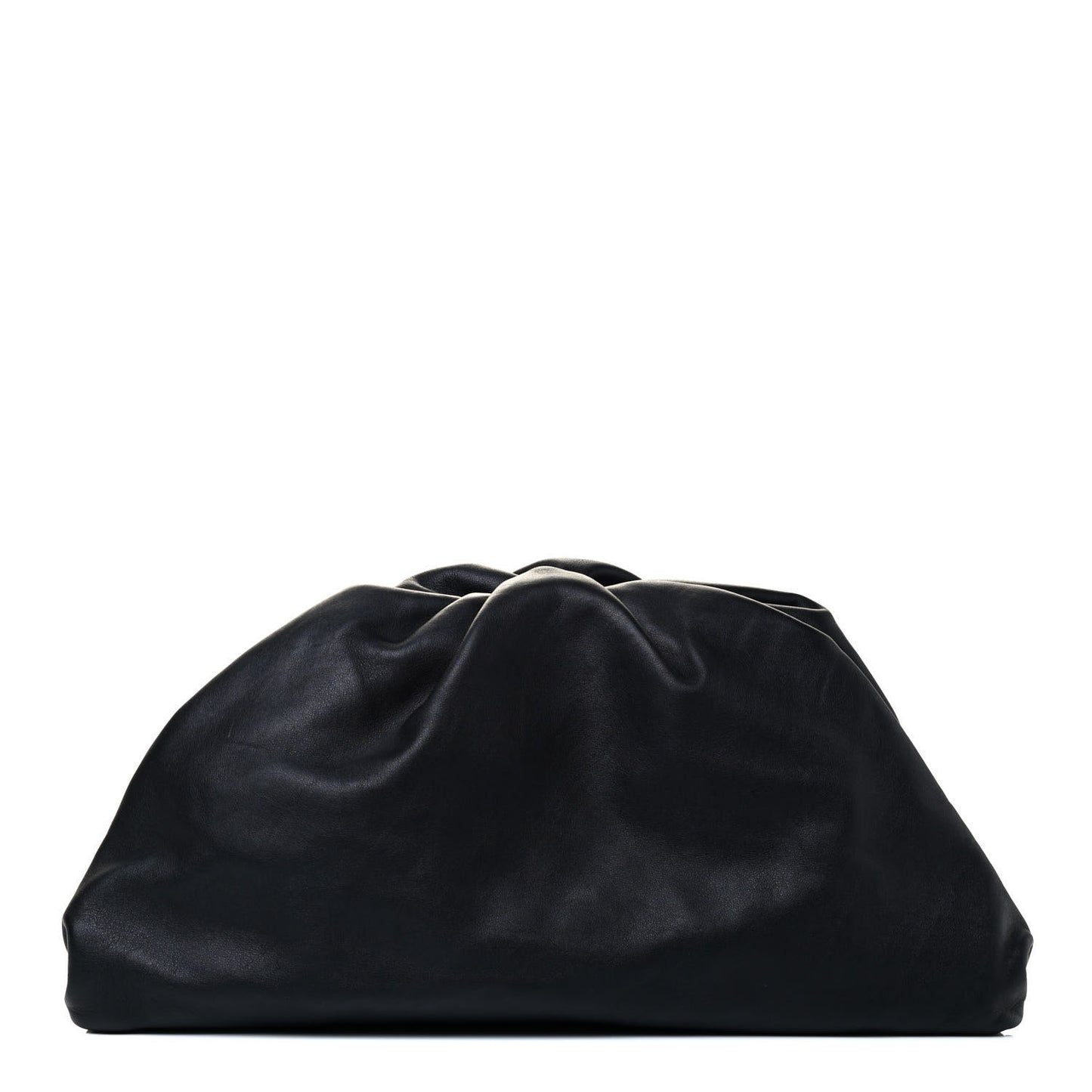Smooth Butter Calf The Pouch Oversized Clutch Black