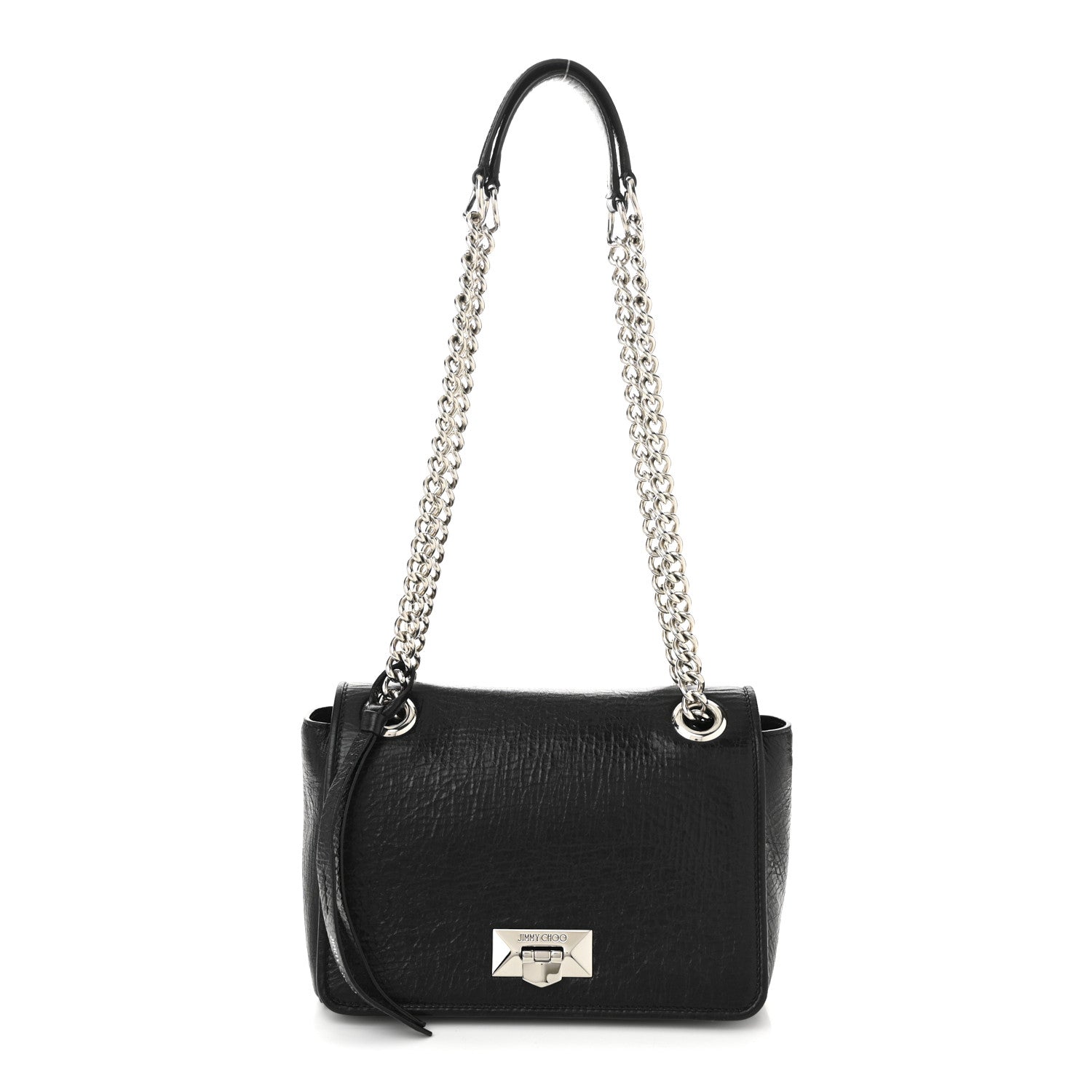 Jimmy Choo Soft Vintage Goatskin Helia Top Handle Bag Black 1 of 9
