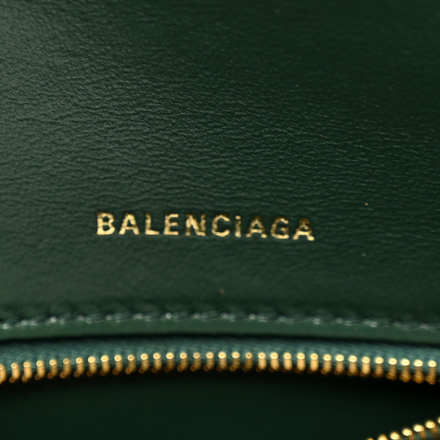 Balenciaga Shiny Calfskin Crocodile Embossed Small Hourglass Top Handle Bag Forest Green 6 of 9