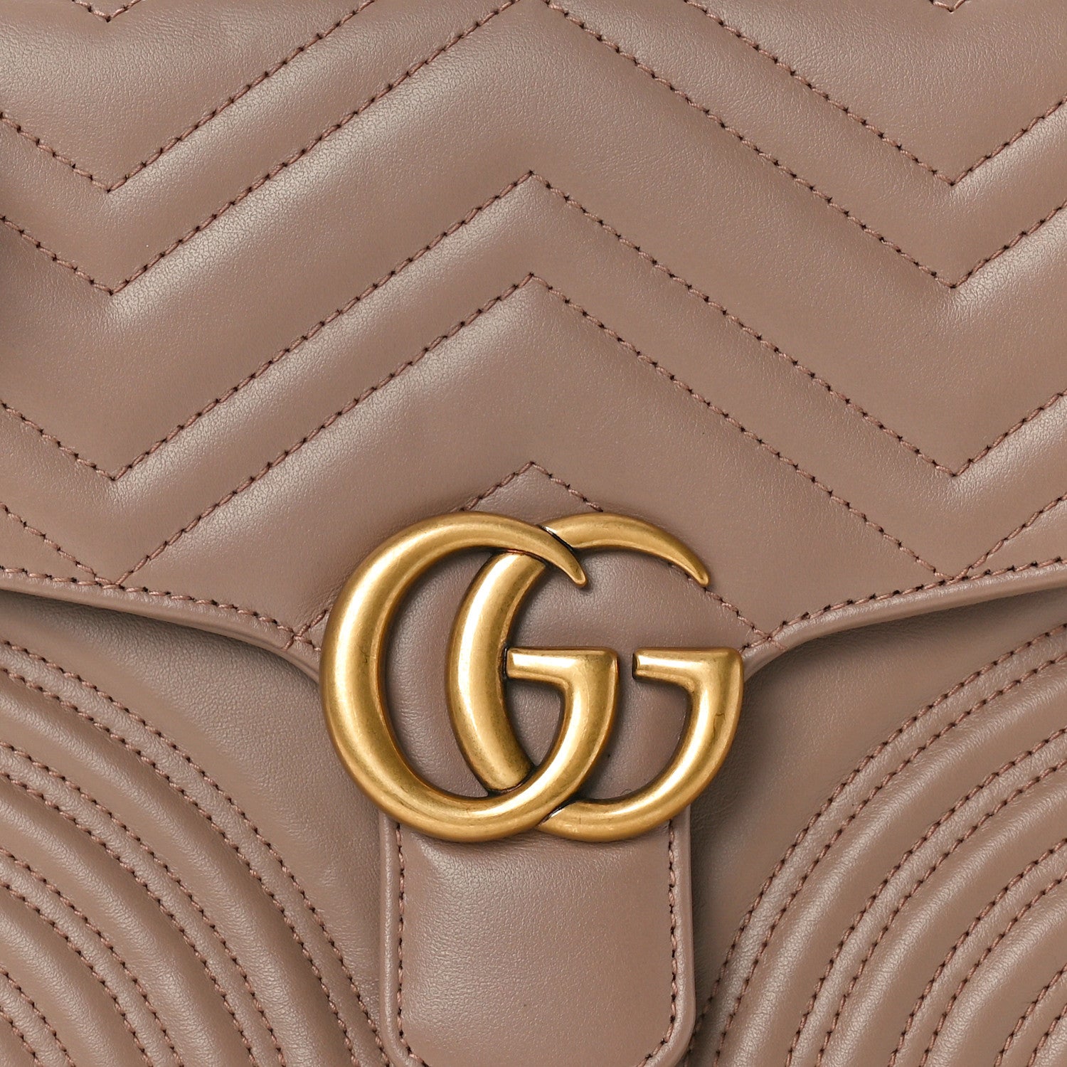 Gucci Calfskin Matelasse Small GG Marmont Top Handle Shoulder Bag Porcelain Rose 8 of 10