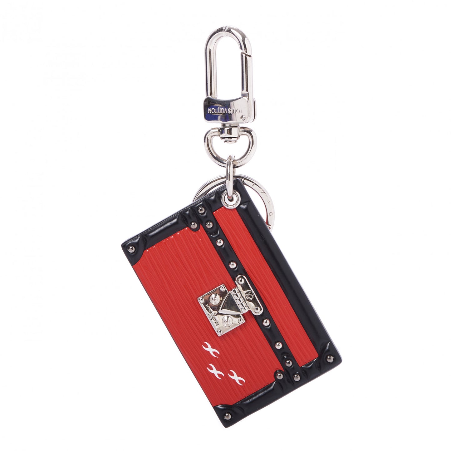 Epi Petite Malle Bag Charm Key Holder Red