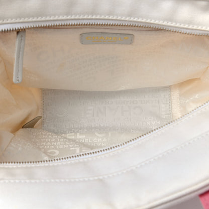 Chanel Canvas CC Handbag Pink White 4 of 4