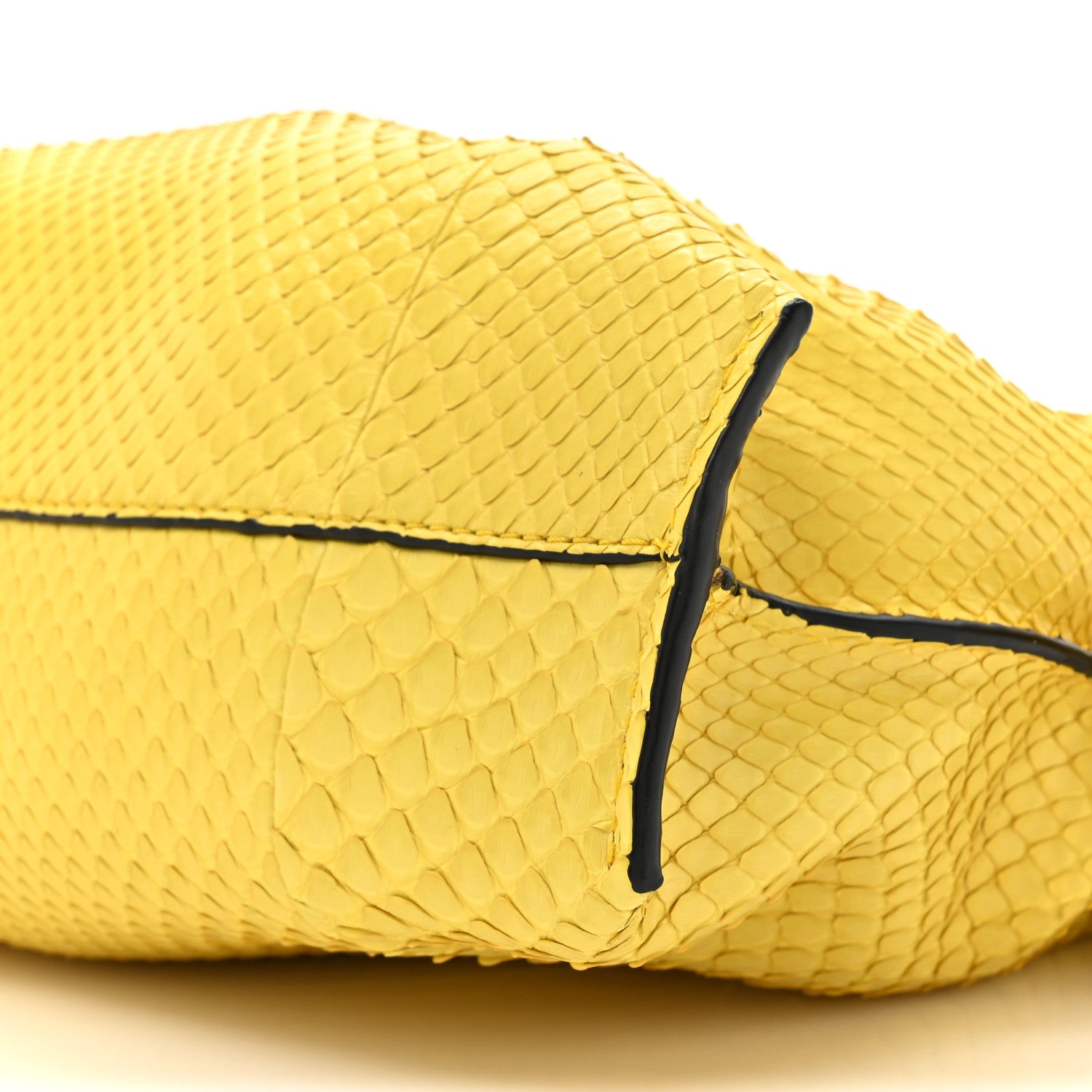 Loewe Snakeskin Mini Flamenco Knot Bag Yellow 9 of 12