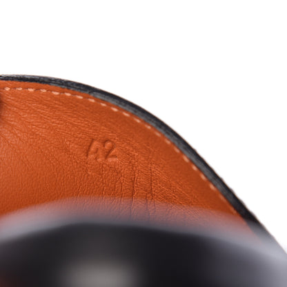 Hermes Calfskin Mens Oscar Loafers 42 Black 7 of 9