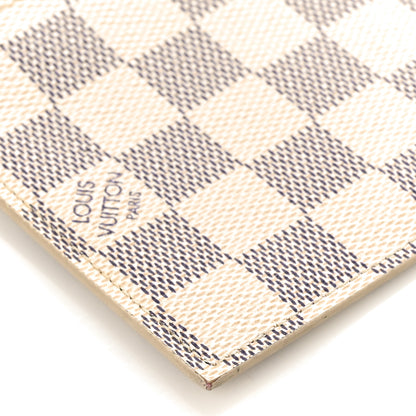 Louis Vuitton Damier Azur Felicie Chain Wallet Zippered Insert Rose Ballerine 7 of 8