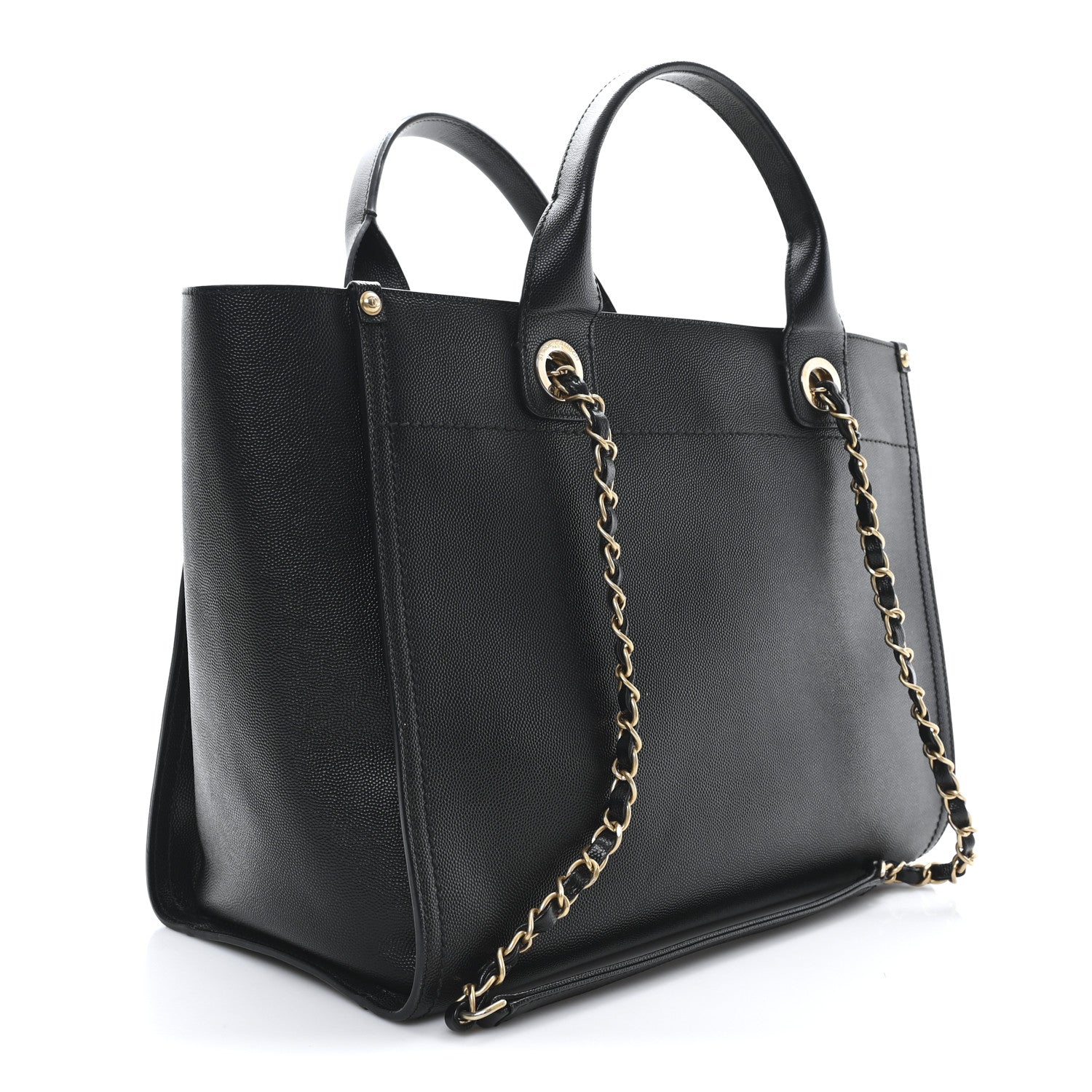 Chanel Caviar Small Studded Deauville Tote Black 3 of 11
