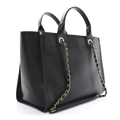 Chanel Caviar Small Studded Deauville Tote Black 3 of 11