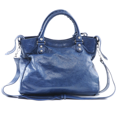 Balenciaga Agneau Giant 12 Silver Hardware Velo Bleu Mineral 2 of 6