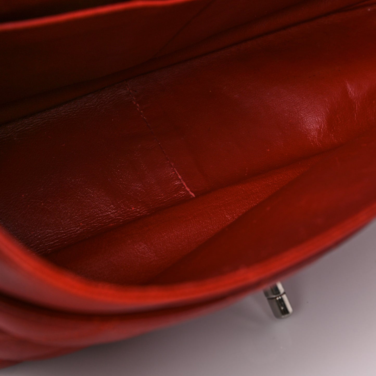 Caviar Quilted Jumbo Double Flap Red