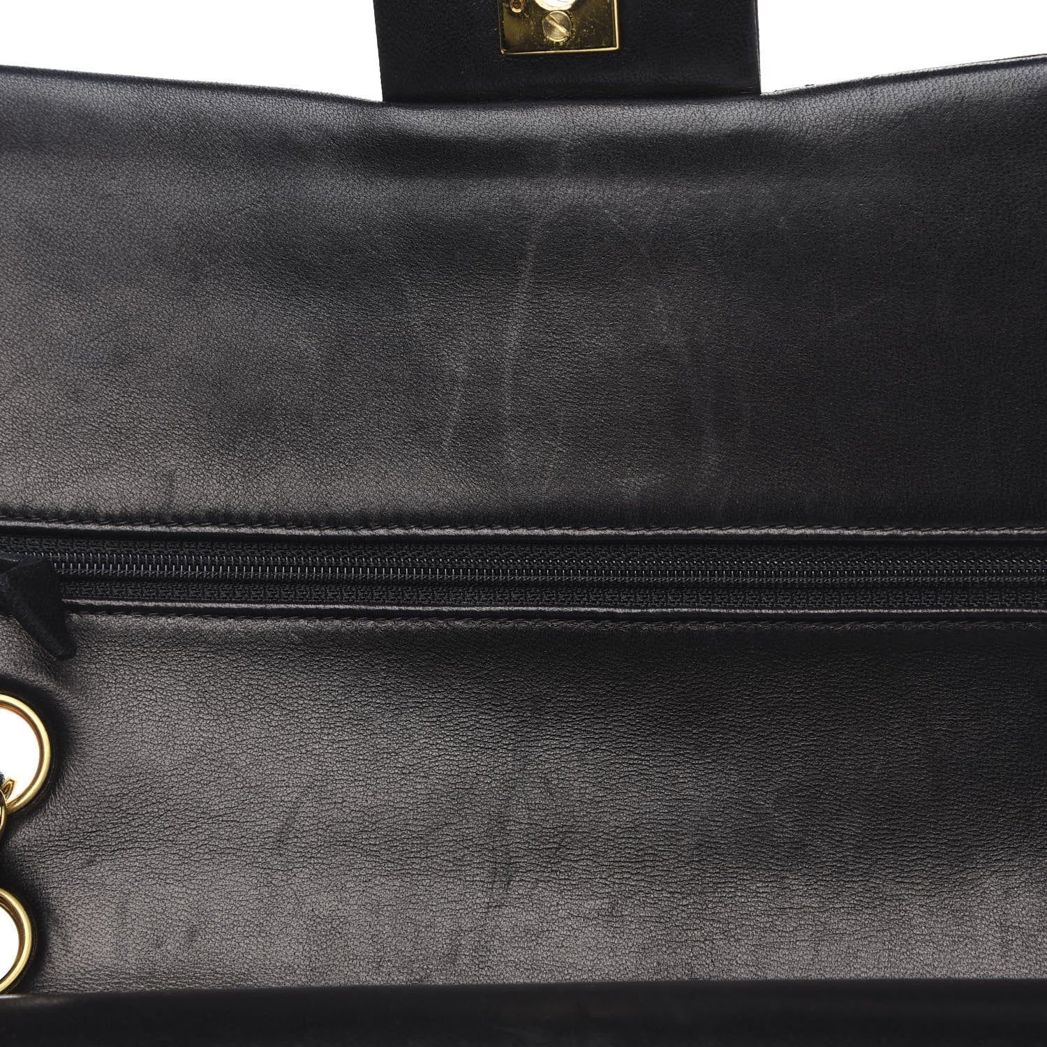 Chanel Lambskin Quilted Medium Double Flap Black 14 of 17