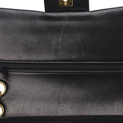 Chanel Lambskin Quilted Medium Double Flap Black 14 of 17
