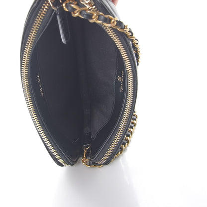 Chanel Caviar Quilted CC Filigree Clutch With Chain Black 6 of 10