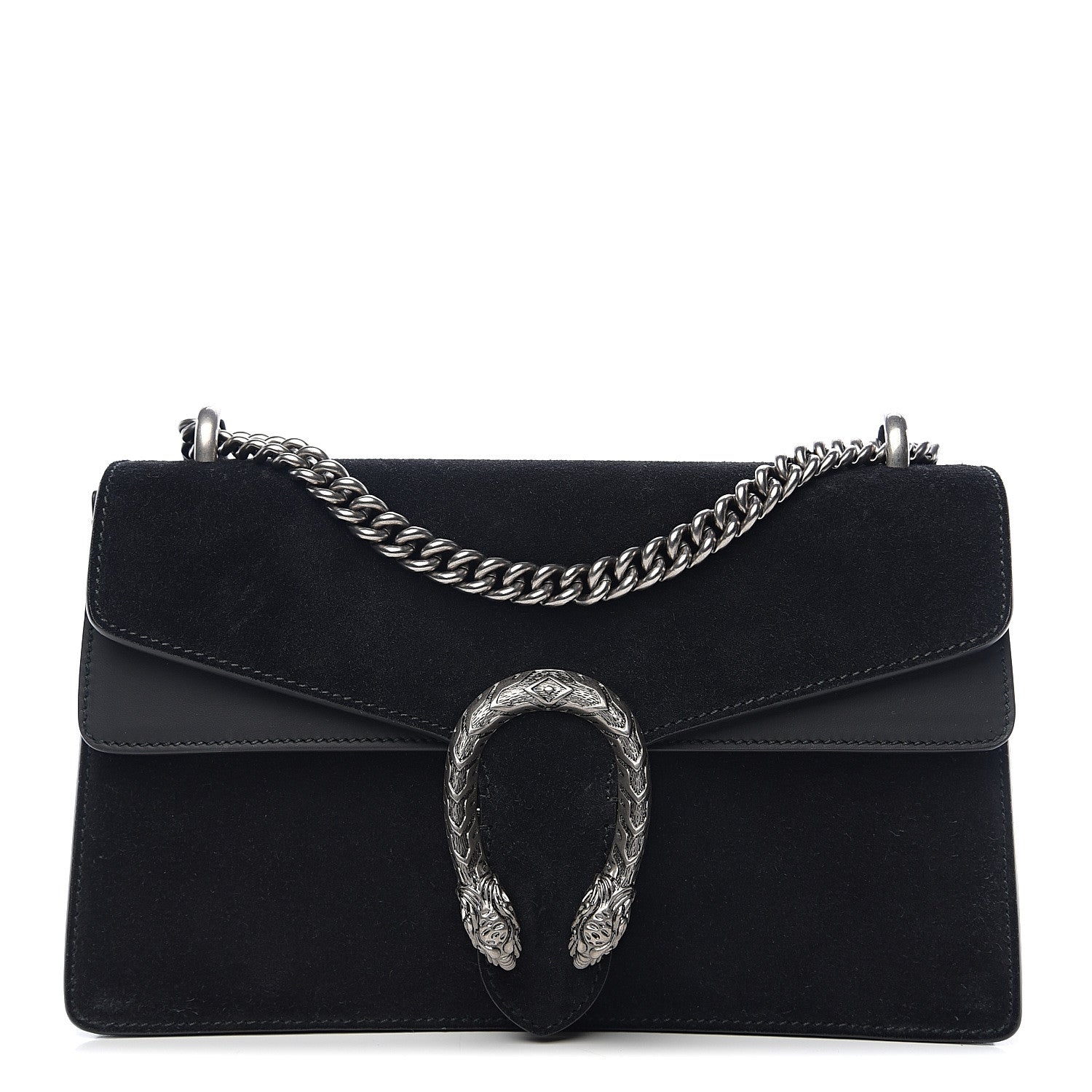 Gucci Suede Small Dionysus Shoulder Bag Black 1 of 9