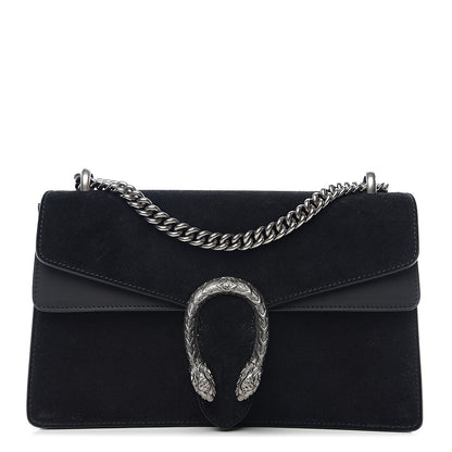 Gucci Suede Small Dionysus Shoulder Bag Black 1 of 9