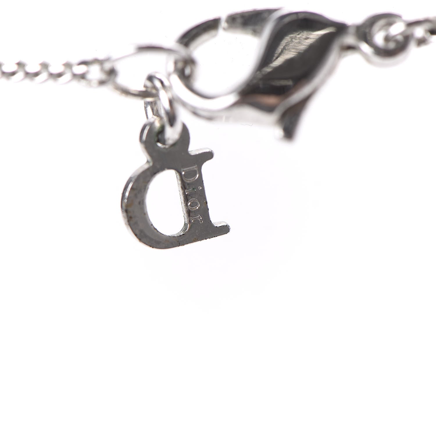 Christian Dior Teddy Bear Necklace Silver 6 of 7