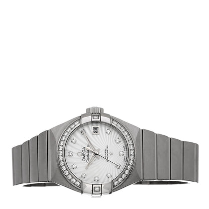 Omega Stainless Steel Diamond Bezel Mother of Pearl 27mm Constellation Automatic Watch 123.15.27.20.55.001 2 of 4