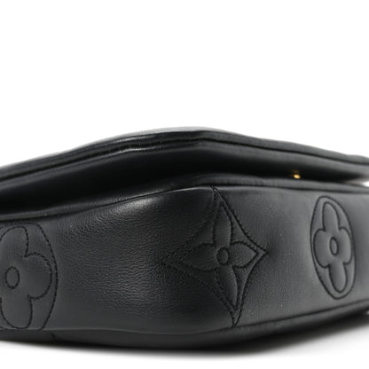 Louis Vuitton Calfskin Bubblegram Wallet On Strap Black 8 of 9