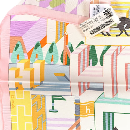 Hermes Silk Horse Club Detail Scarf 45 Rose Pale Vert Jaune 2 of 3