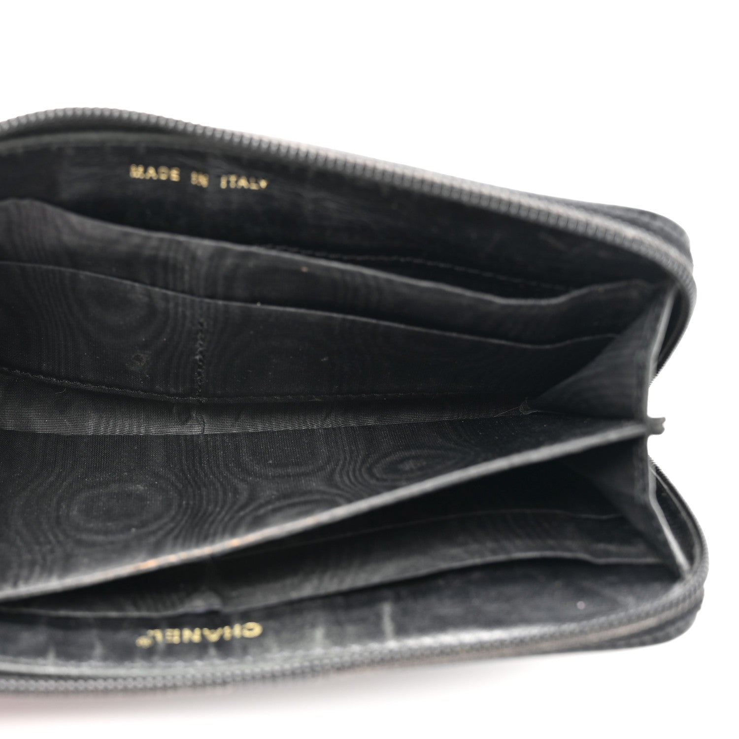 Chanel Caviar CC Timeless Large Zip Around Wallet Black 5 of 13