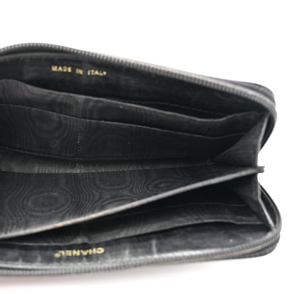 Chanel Caviar CC Timeless Large Zip Around Wallet Black 5 of 13