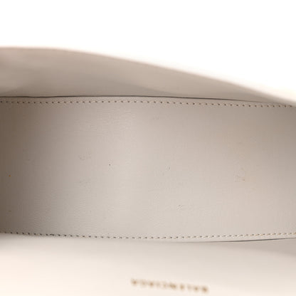 Balenciaga Shiny Calfskin Crocodile Embossed Hourglass Top Handle Bag XS White 5 of 12