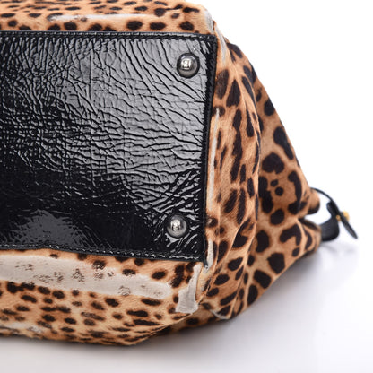 Fendi Calf Hair Leopard Print Zucca Large Peekaboo Iconic Satchel Tobacco 23 of 24