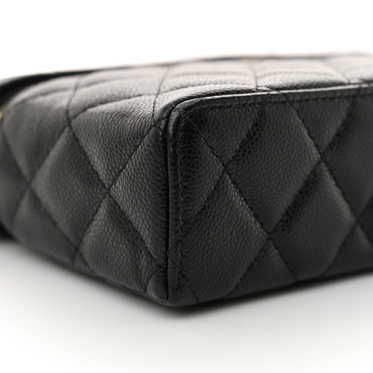Chanel Caviar Quilted Top Handle Slim Vanity With Chain Black 9 of 12