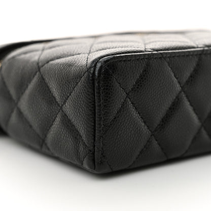 Chanel Caviar Quilted Top Handle Slim Vanity With Chain Black 9 of 12