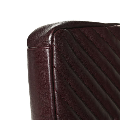 Saint Laurent Sheepskin Matelasse Chevron Monogram Medium College Bag Amaranto 12 of 14