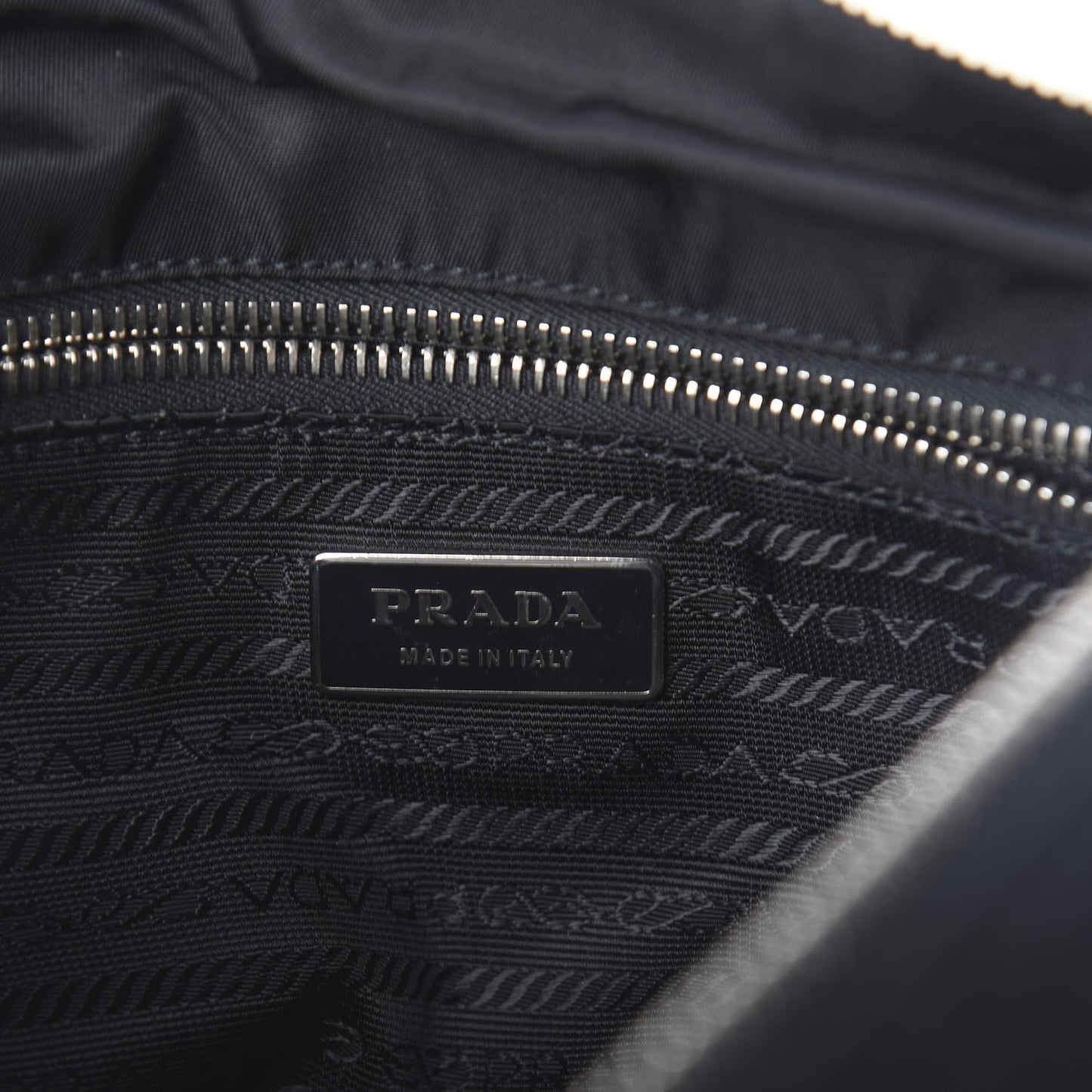 Tessuto Nylon Saffiano Quilted Shoulder Bag Black