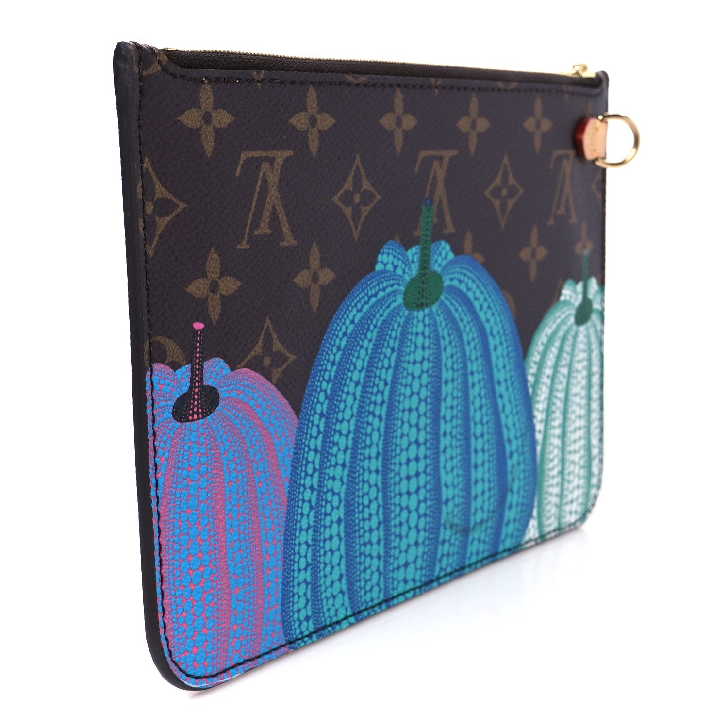 Louis Vuitton LV X YK Monogram Kusama Pumpkin Neverfull MM Pochette 3 of 8