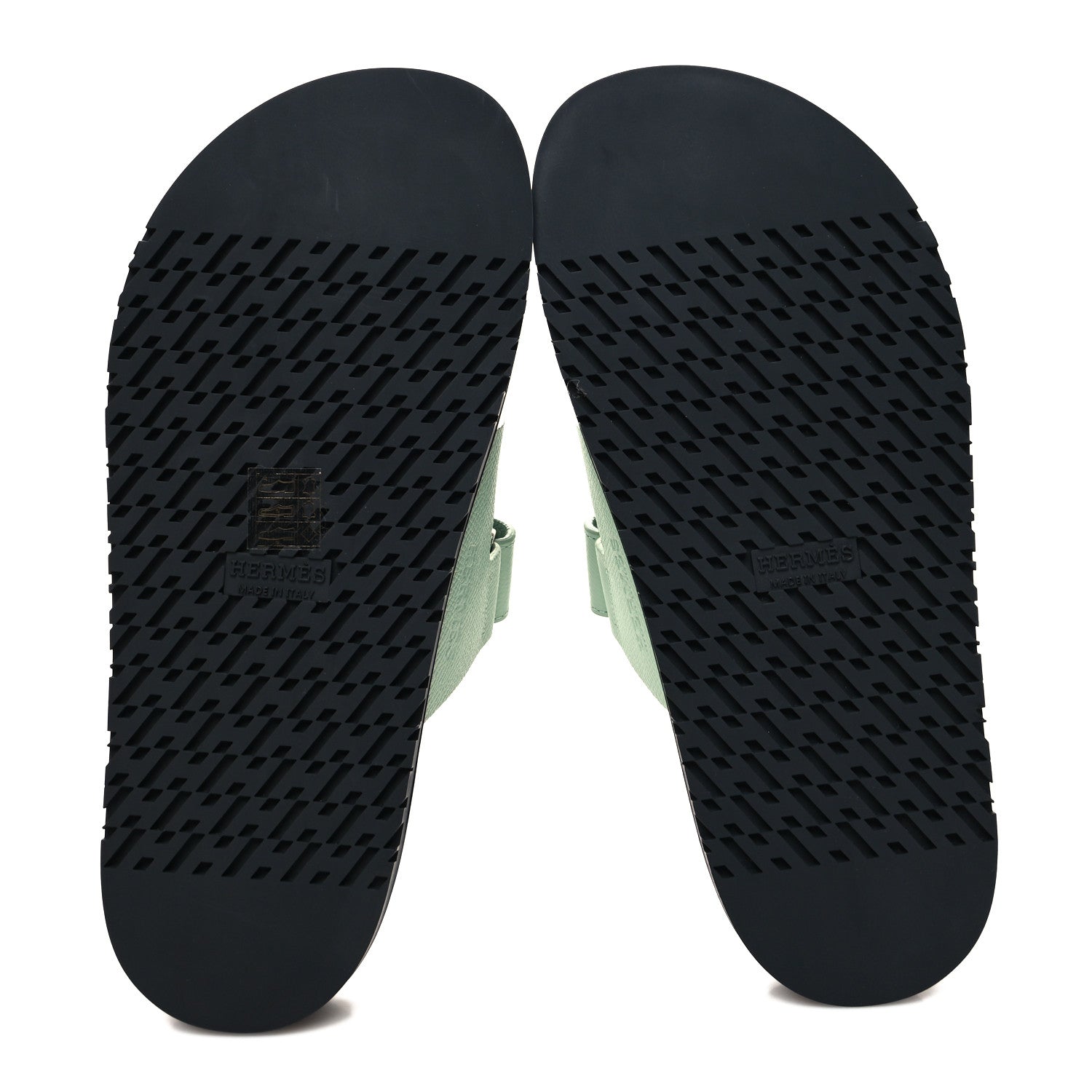 Hermes Epsom Womens Chypre Sandals 37.5 Vert Jade 5 of 8