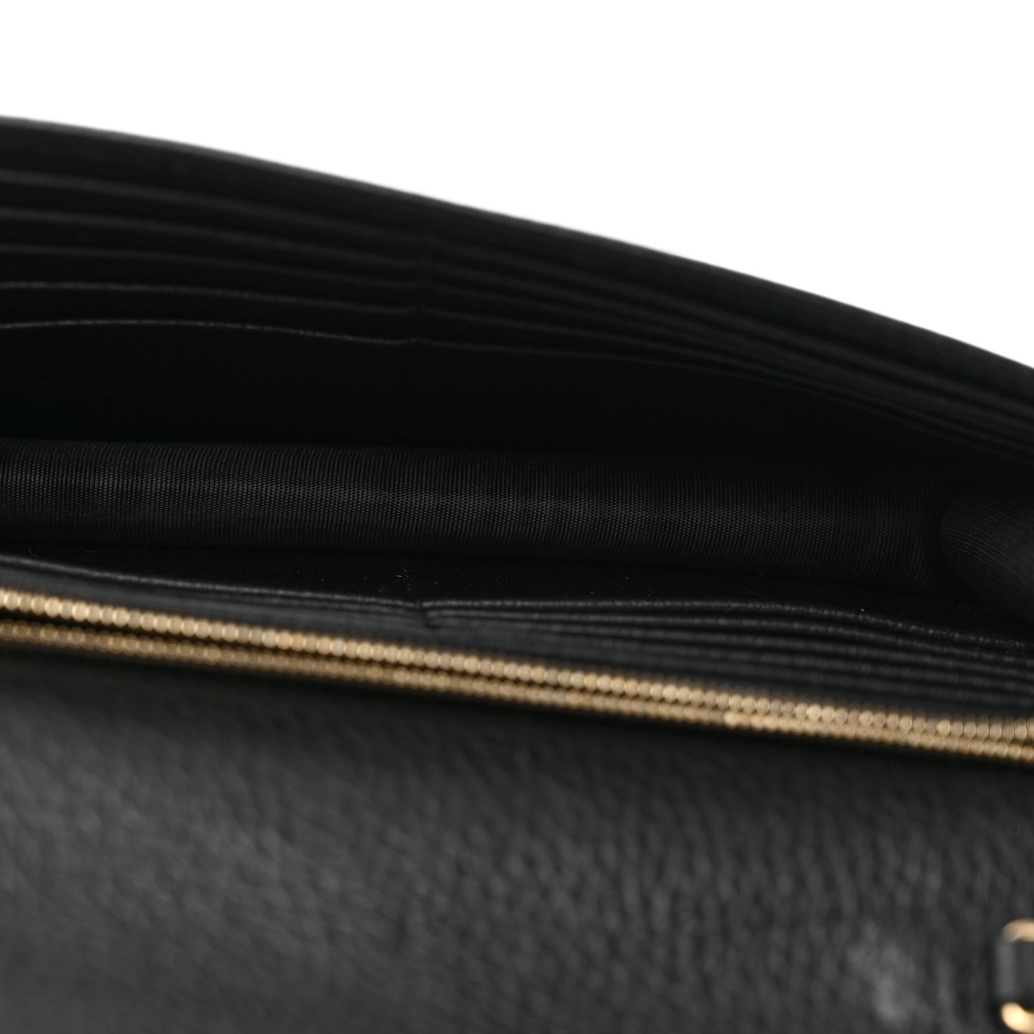 Gucci Dollar Calfskin Interlocking G Chain Wallet Black 5 of 10