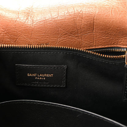 Saint Laurent Crinkled Calfskin Matelasse Monogram Medium Niki Chain Satchel Caramel 6 of 10