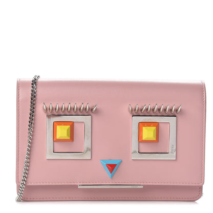 Fendi Vitello Century Hypnoteyes Tube Wallet On Chain Bubblegum 1 of 12