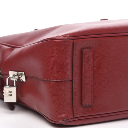 Prada Saffiano Travel Briefcase Rubino 8 of 14