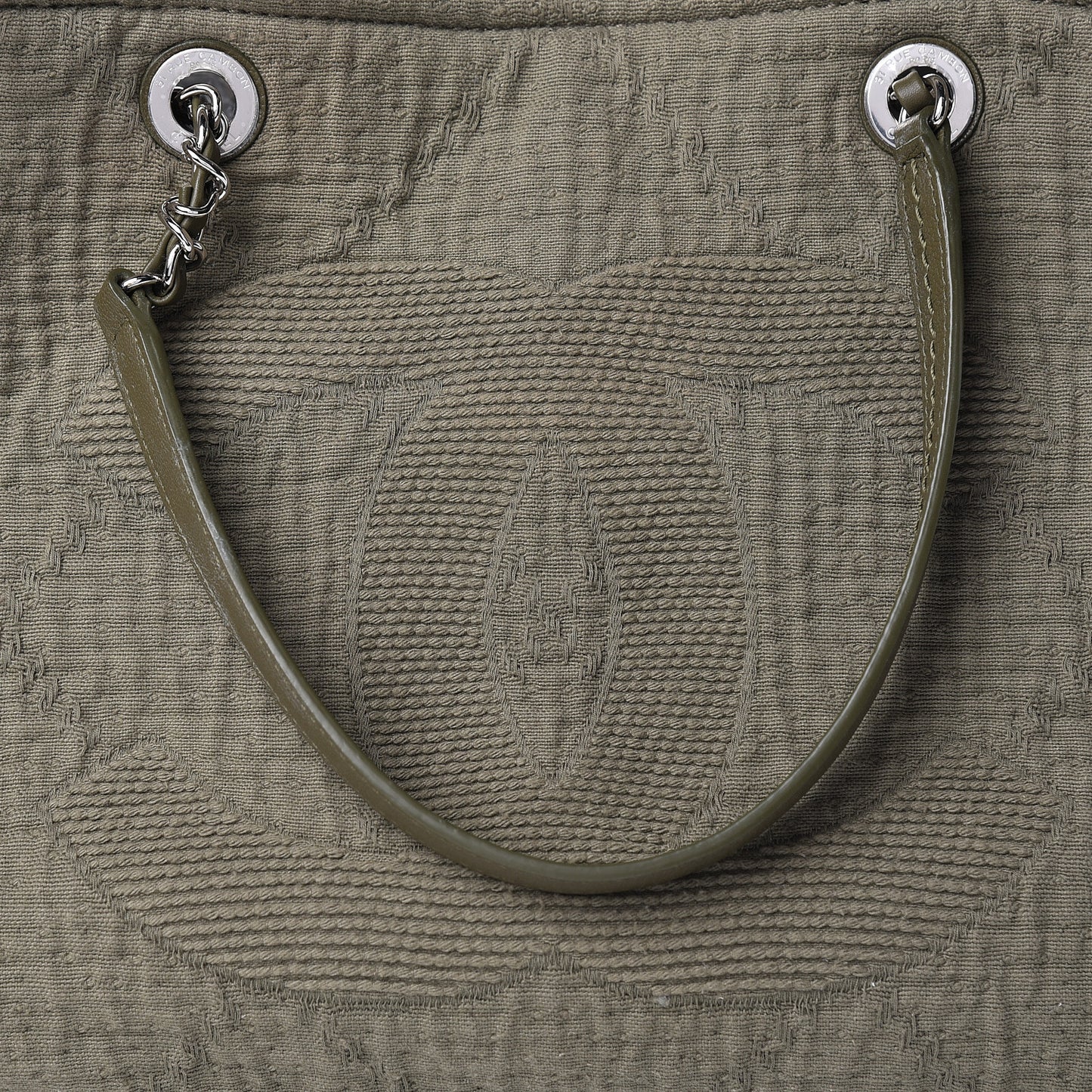 Canvas Large Double Face Shopping Tote Green