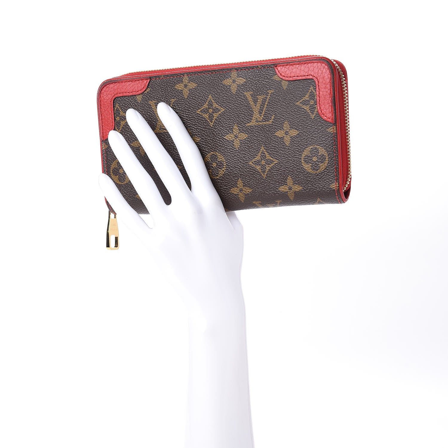 Louis Vuitton Monogram Retiro Zippy Wallet Cherry 2 of 11