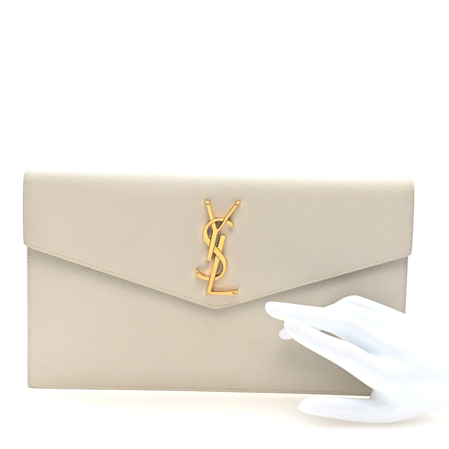 Saint Laurent Grain De Poudre Uptown Pouch Crema Soft 2 of 6