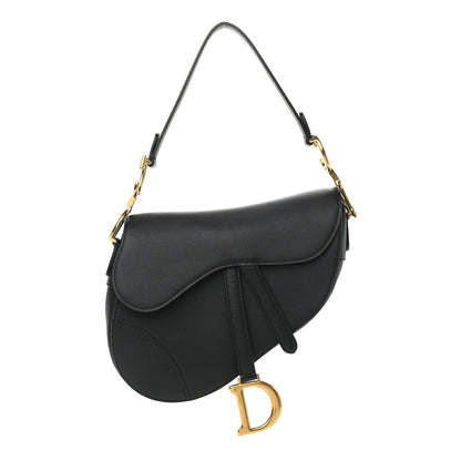 Christian Dior Grained Calfskin Saddle Bag Black 1 of 11