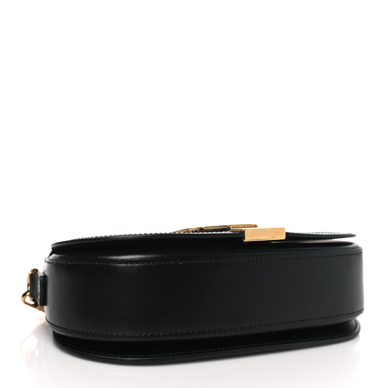 Versace Calfskin Medium Greca Goddess Shoulder Bag Black 4 of 9