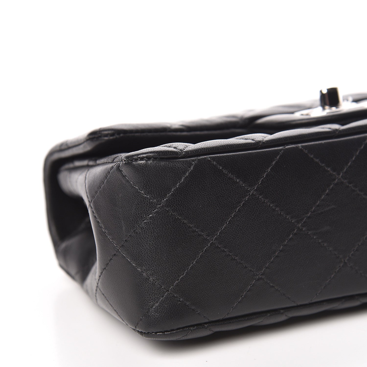Chanel Lambskin Quilted Mini Rectangular Flap Black 10 of 13