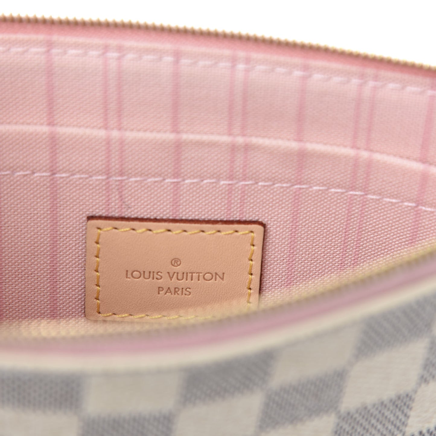 Damier Azur Neverfull MM GM Pochette Rose Ballerine