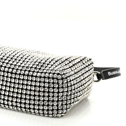 Alexander Wang Mesh Crystal Rhinestone Mini Heiress Pouch Black Silver 11 of 12