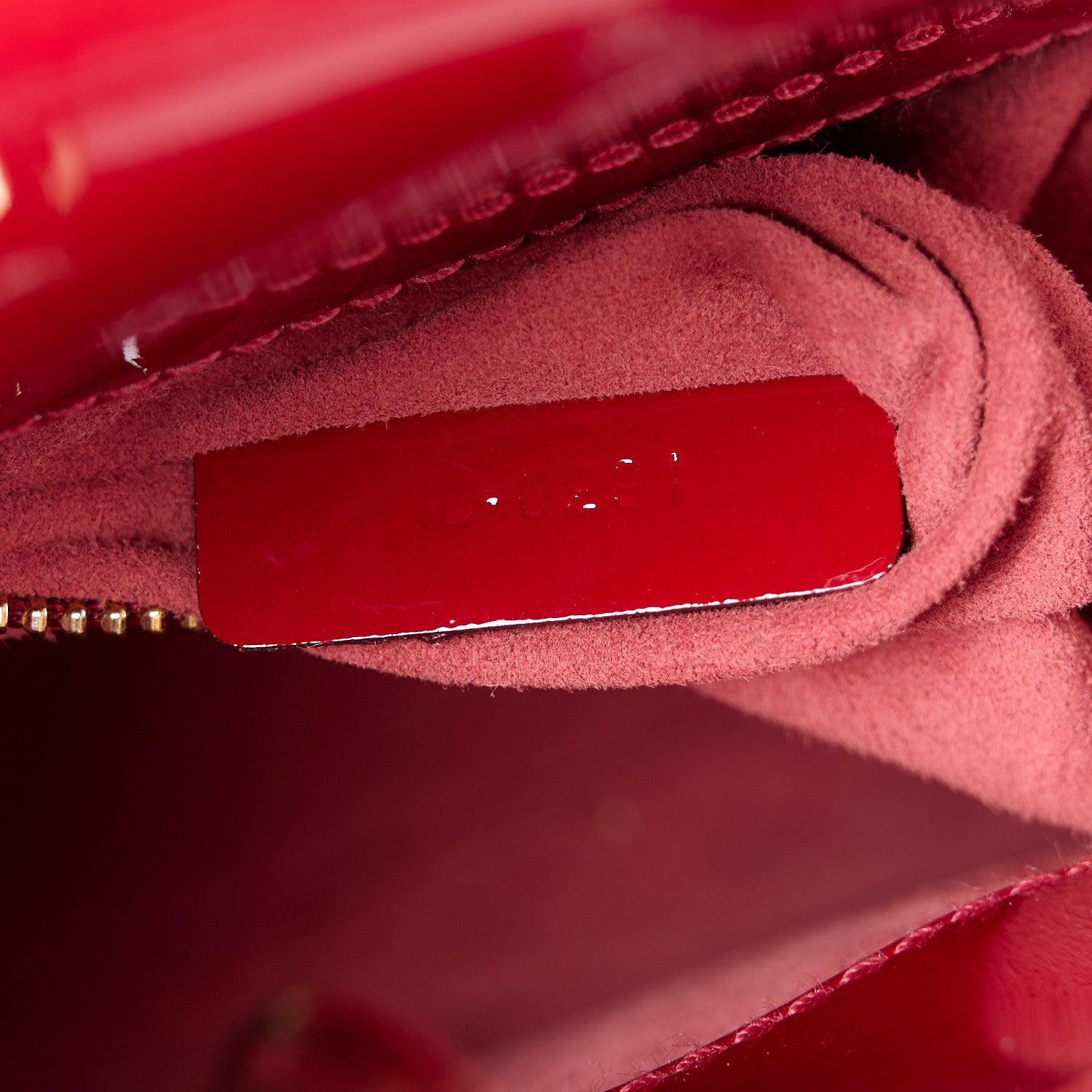 Christian Dior Patent Cannage Mini Lady Dior Red 7 of 10